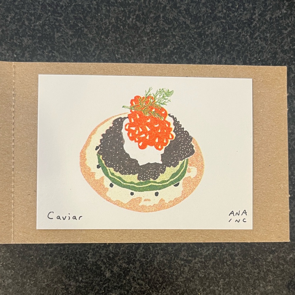 Inciardi Caviar Art Print - Black, Green, Orange